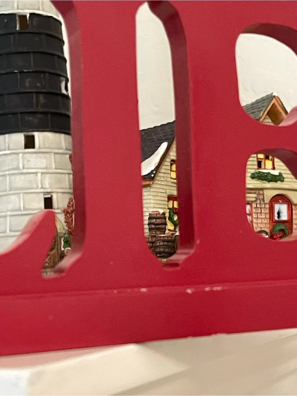 Festive Red 'BELIEVE' Holiday Tabletop Accent